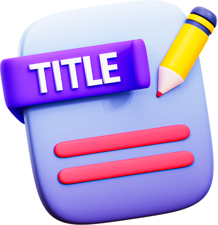 3d Edit Title icon